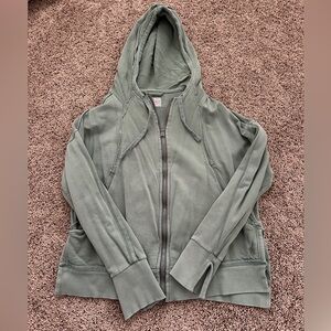 Free People Movement Green Zip-Up Hoodie